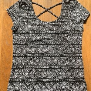 Black and White Patterned Tee-Shirt